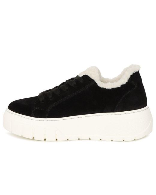 Gabor Black Romana Trainers Suede/Desert