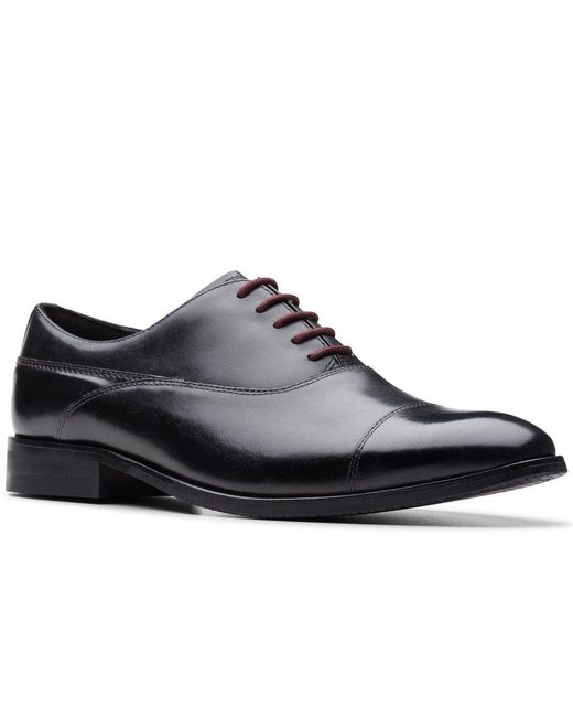 Clarks Black Craft Clifton Go Oxford Shoes for men