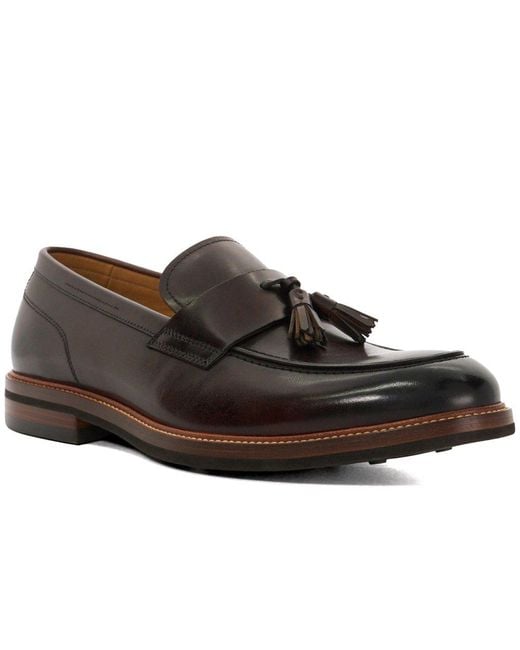 Dune Brown Shaw Classic Loafers for men