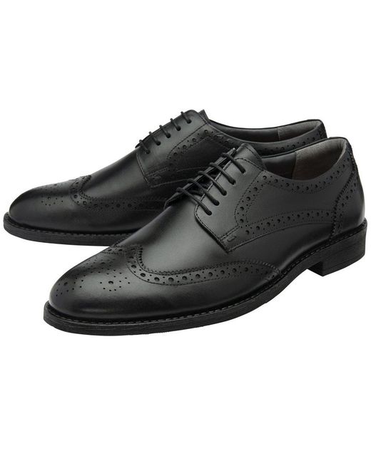 Frank Wright Black Huges Ii Brogues for men