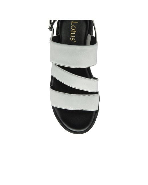 Lotus Black Xena Flatform Sandals