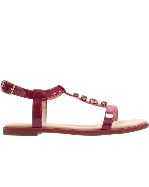Clarks Bay Blossom Womens Patent Sandals | Lyst Canada