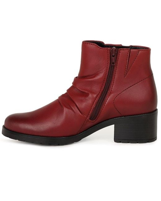 Gabor Red Jenna Ankle Boots