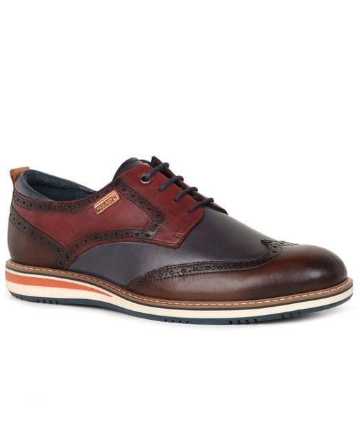 Pikolinos Brown Avila Wing Tip Brogues for men