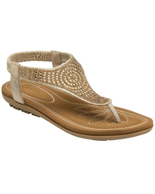 Lotus Natural Aura Toe Post Sandals
