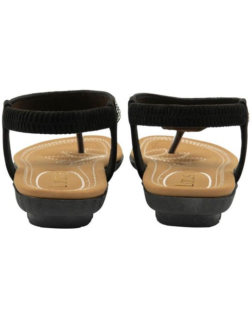 Lotus Metallic Aura Toe Post Sandals