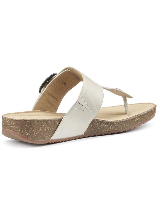 Hotter Metallic Resort Wide Sandals