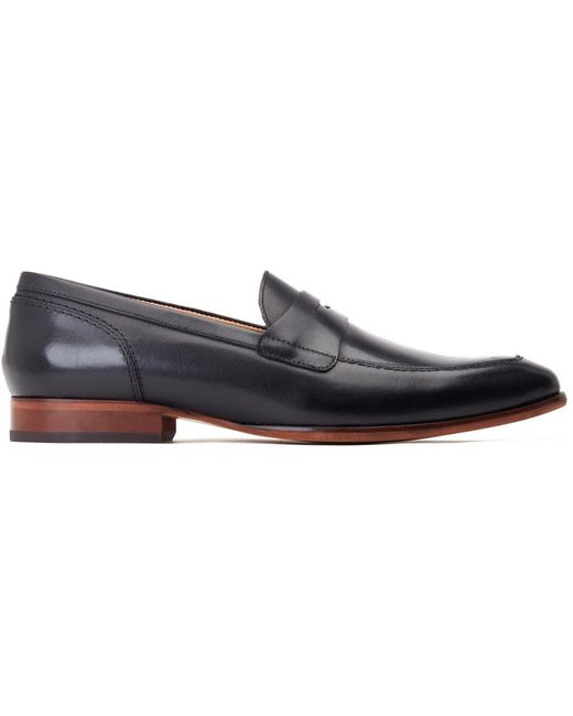 Base London Blue Bruno Penny Loafer for men