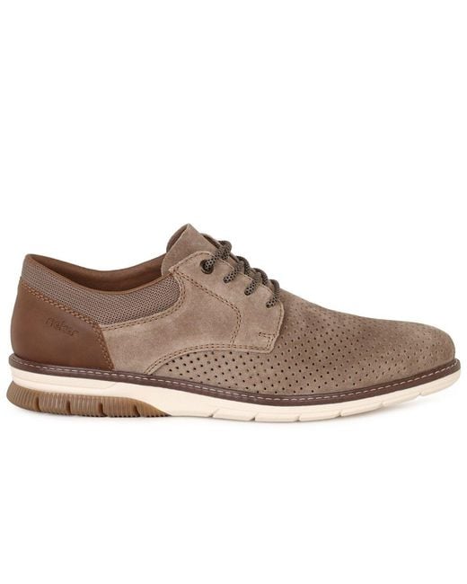 Rieker Brown Baxter Casual Lace Up Shoes for men