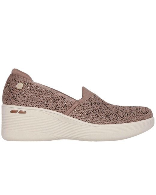 Skechers Brown Pier-Lite My Reflection Wedges
