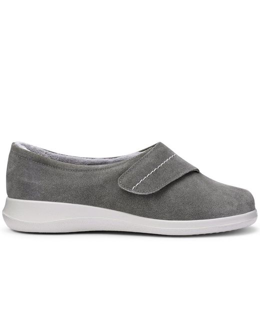Hotter Gray Wrap Slippers