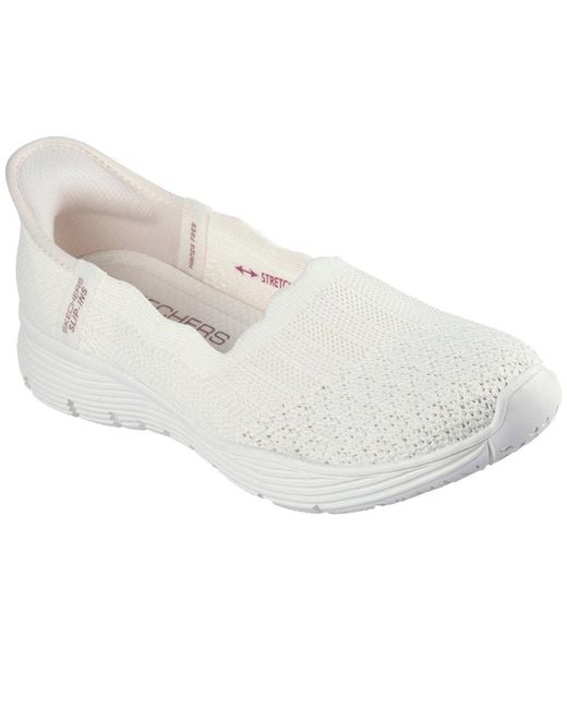 Skechers White Seager Believe It Shoes