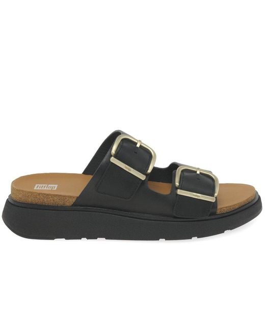 Fitflop Metallic Gen-Ff Two Bar Buckle Slide Sandals