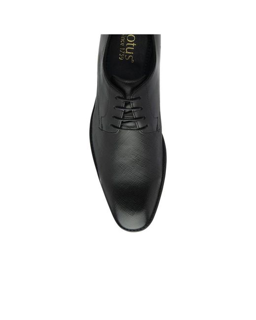 Lotus Black Ripon Derby Shoes for men