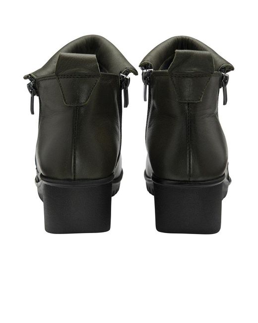 Lotus Black Cordelia Ankle Boots