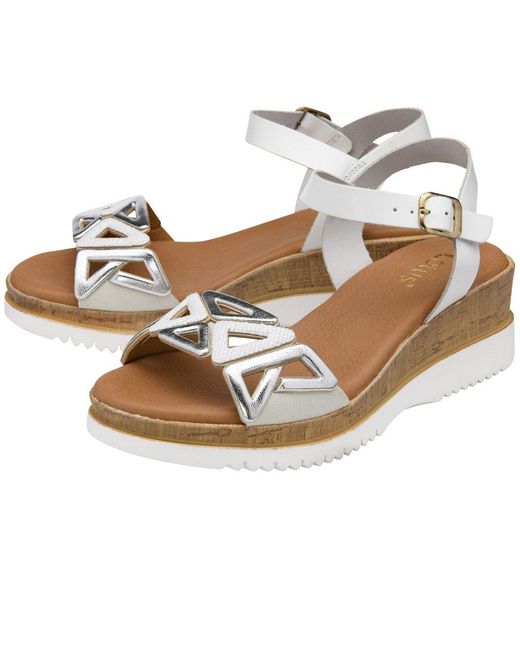 Lotus White Ariah Sandals