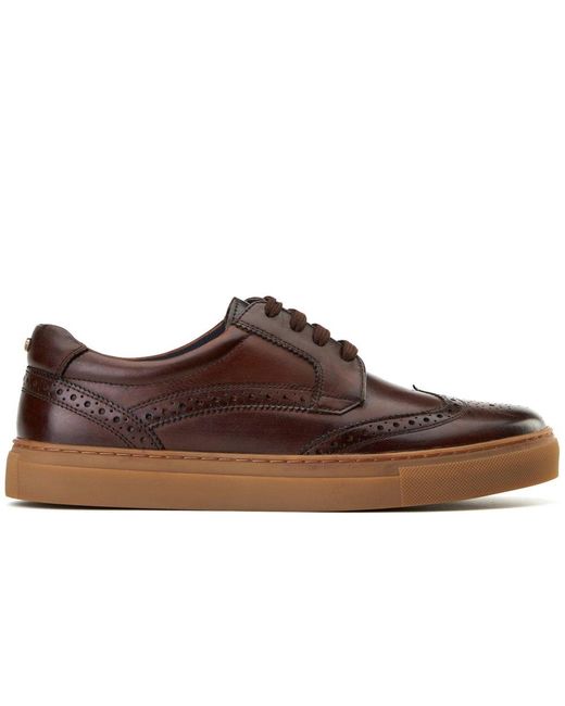 Base London Brown Clapton Brogue Trainers for men