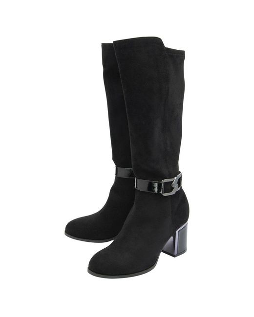 Lotus Black Harwin Knee High Boots