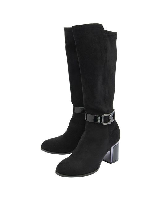Lotus Black Harwin Knee High Boots