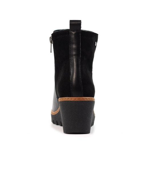 Lunar Black Pixie Wedge Ankle Boots