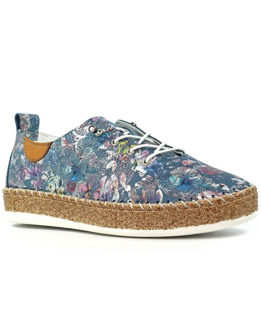 Lunar (GRS) Blue Iva Plimsoll Trainers
