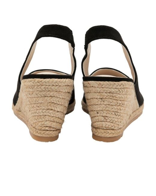 Lotus Black Gigi Espadrille Wedges