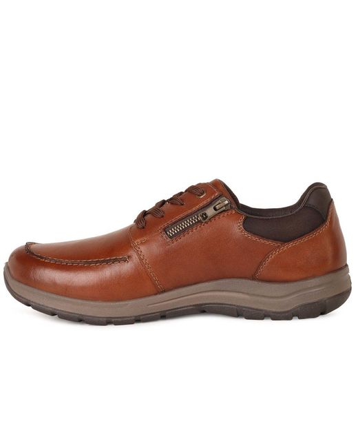 Rieker Brown Helm Shoes for men
