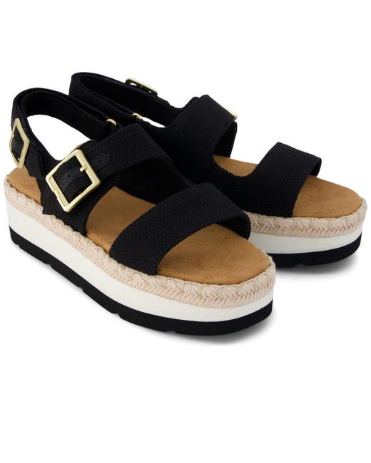 TOMS Blue Giana Flatform Sandals