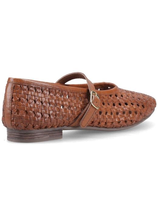 Hush Puppies Brown Delaney Woven Mary Jane Shoes