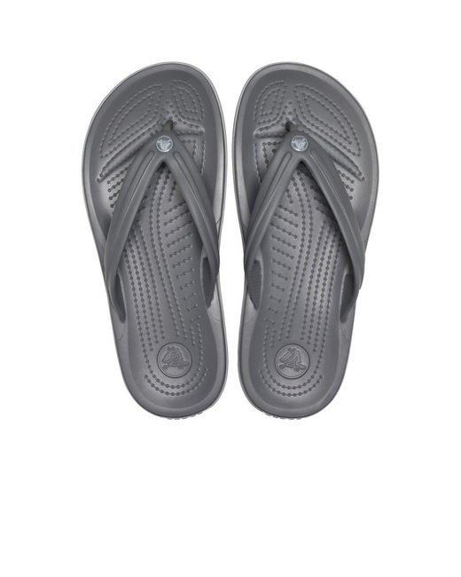 CROCSTM Gray Crocband Flip Toe Post Sandals for men