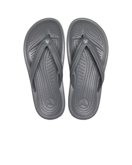 CROCSTM Gray Crocband Flip Toe Post Sandals for men
