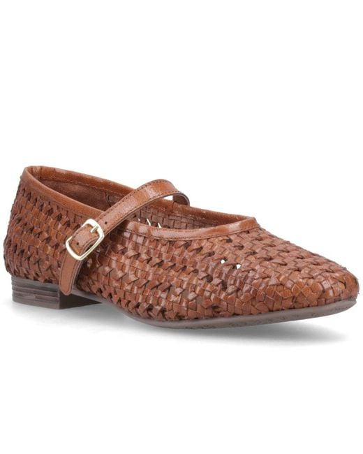 Hush Puppies Brown Delaney Woven Mary Jane Shoes