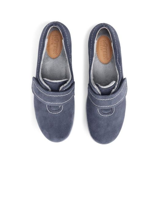 Hotter Blue Toasty Full Slipper
