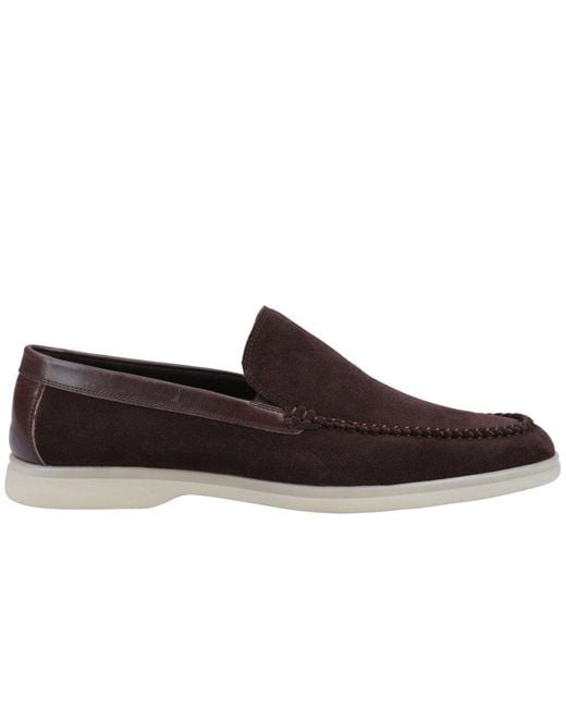 Hush Puppies Brown Leon Slip On Shoes for men