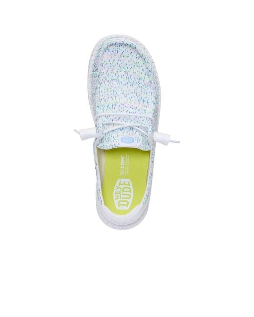 HeyDude Blue Wendy Stretch Speckle Shoes