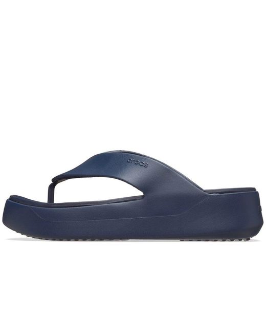 CROCSTM Blue Getaway Platform Flip Toe Post Sandals