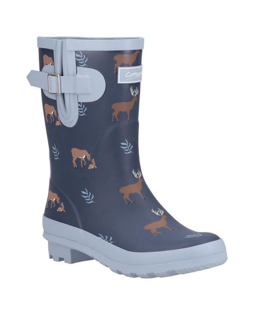 Cotswold Blue Woodland Mid Wellingtons