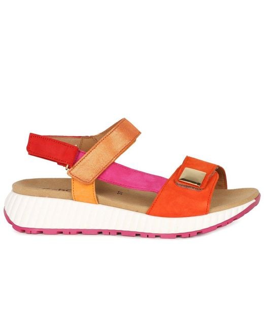 Gabor Pink Gifted Wedge Heel Sandals