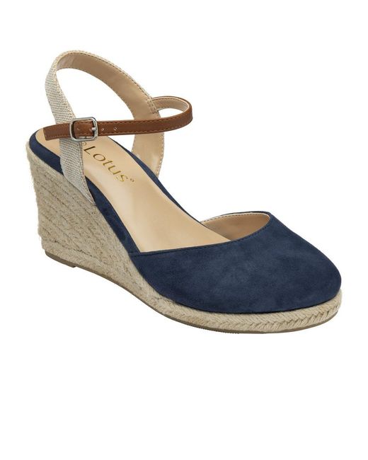 Lotus Blue Mariah Espadrille Wedges