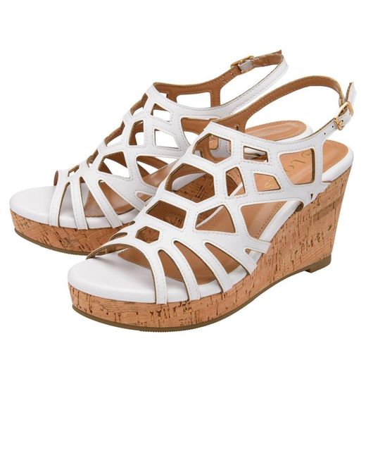 Lotus Metallic Rhi Wedge Sandals