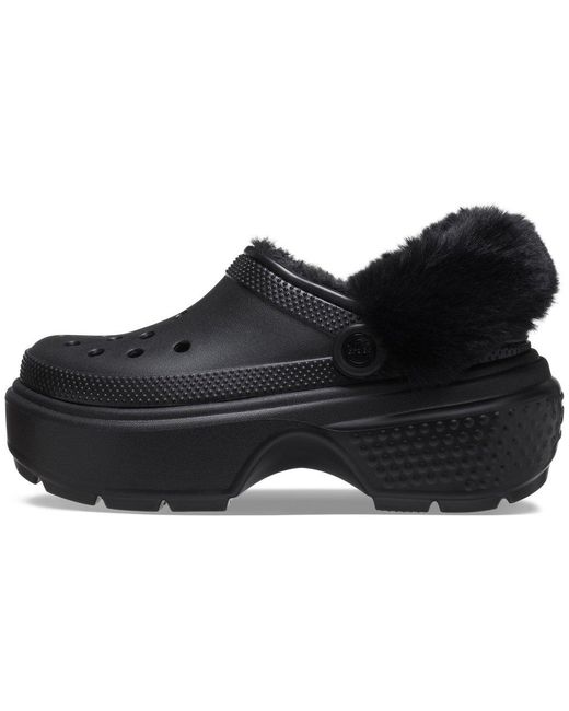 CROCSTM Black Stomp Lined Clog Women's Sandals