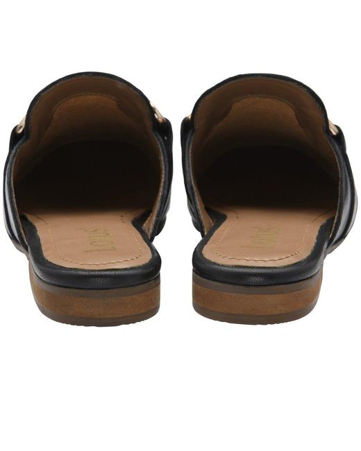 Lotus Black Taylor Backless Loafers