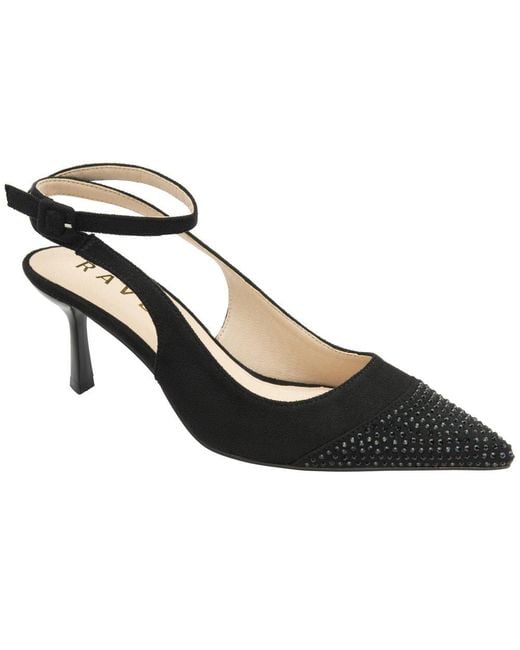 Ravel Black Catrine Slingback Court Shoes