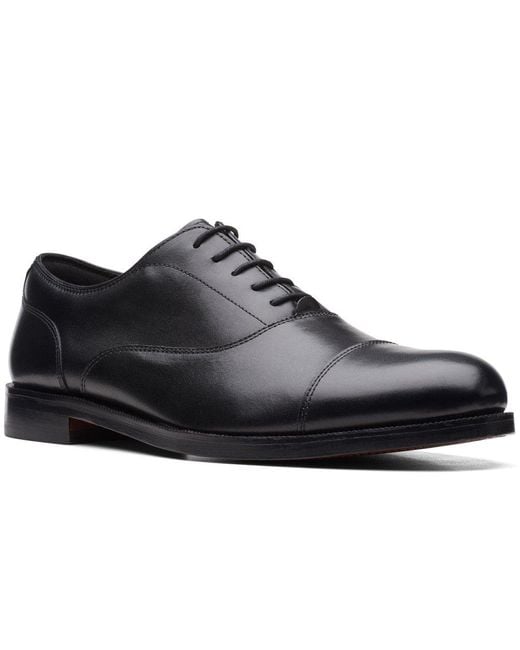 Clarks Black Craftdean Cap Formal Shoes for men