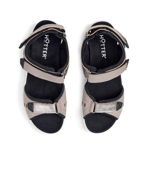 Hotter Black Walk Ii Sandals