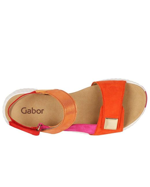 Gabor Pink Gifted Wedge Heel Sandals