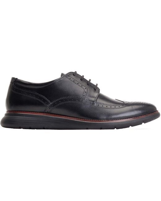 Base London Black Flight Brogues for men