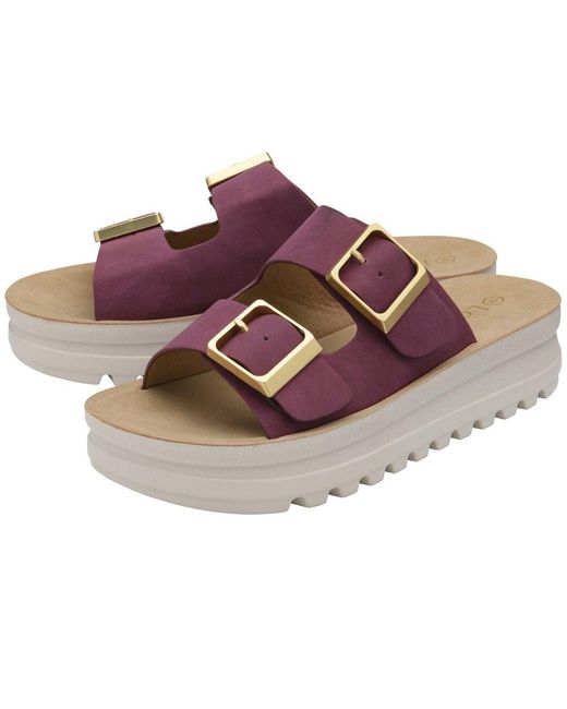 Lotus Purple Volos Flatform Sandals