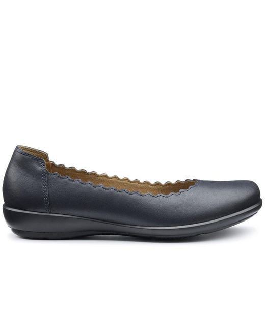 Hotter Blue Eider Wide Ballet Pumps