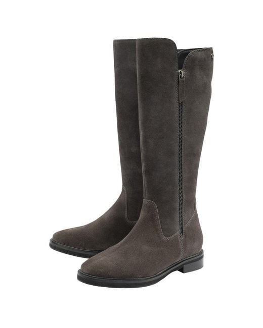 Ravel Black Ashington Low Heeled Knee High Boots